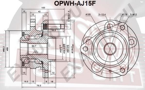 ASVA OPWH-AJ15F - Mozzo ruota autozon.pro