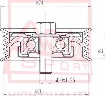 ASVA RNBP-002 - Rullo tenditore, Cinghia trapezoidale autozon.pro