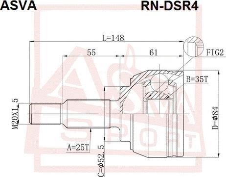 ASVA RN-DSR4 - Kit giunti, Semiasse autozon.pro