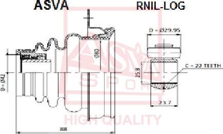 ASVA RNIL-LOG - Kit giunti, Semiasse autozon.pro