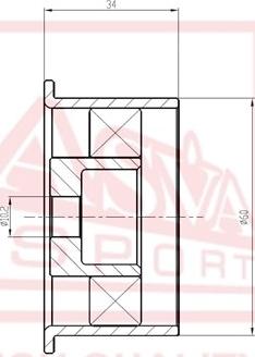 ASVA SBBP-008 - Rullo tenditore, Cinghia trapezoidale autozon.pro