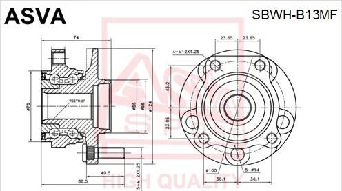 ASVA SBWH-B13MF - Mozzo ruota autozon.pro