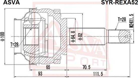 ASVA SYR-REXA52 - Kit giunti, Semiasse autozon.pro