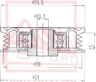 ASVA SZBP-008 - Rullo tenditore, Cinghia trapezoidale autozon.pro