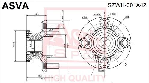 ASVA SZWH-001A42 - Mozzo ruota autozon.pro