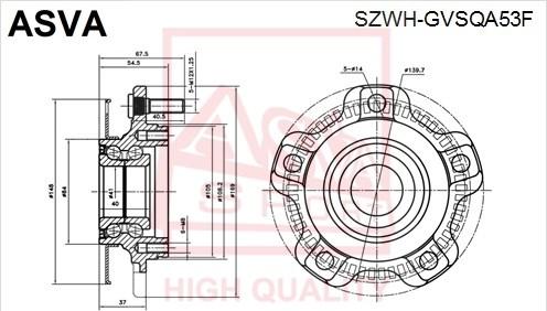 ASVA SZWH-GVSQA53F - Mozzo ruota autozon.pro