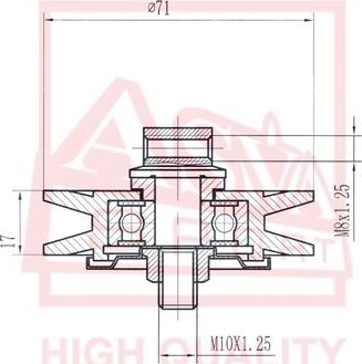 ASVA TYBP-049 - Rullo tenditore, Cinghia trapezoidale autozon.pro