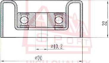 ASVA TYBP-047 - Rullo tenditore, Cinghia trapezoidale autozon.pro