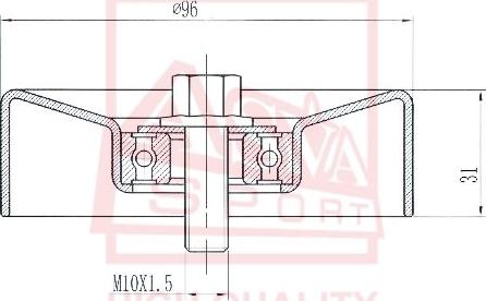 ASVA TYBP-050 - Rullo tenditore, Cinghia trapezoidale autozon.pro