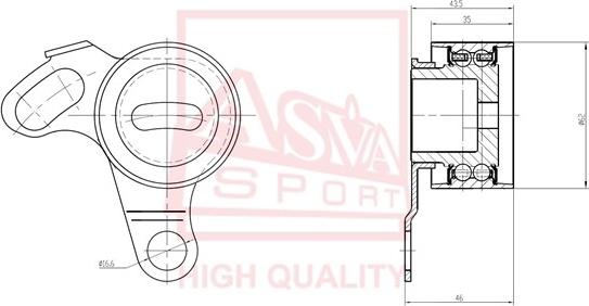 ASVA TYBP-001 - Rullo tenditore, Cinghia trapezoidale autozon.pro