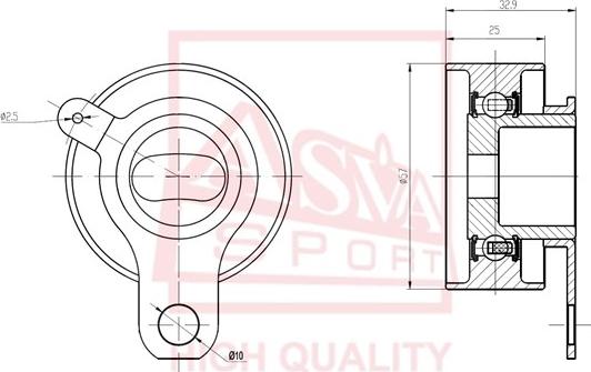 ASVA TYBP-002 - Rullo tenditore, Cinghia trapezoidale autozon.pro