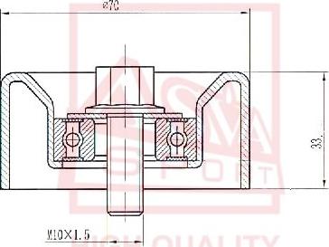 ASVA TYBP-010 - Rullo tenditore, Cinghia trapezoidale autozon.pro