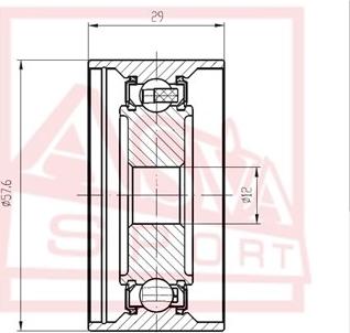 ASVA TYBP-017 - Rullo tenditore, Cinghia trapezoidale autozon.pro