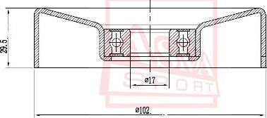 ASVA TYBP-030 - Rullo tenditore, Cinghia trapezoidale autozon.pro