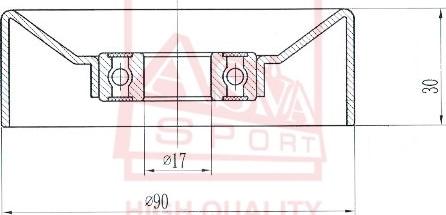 ASVA TYBP-031 - Rullo tenditore, Cinghia trapezoidale autozon.pro