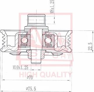 ASVA TYBP-032 - Rullo tenditore, Cinghia trapezoidale autozon.pro