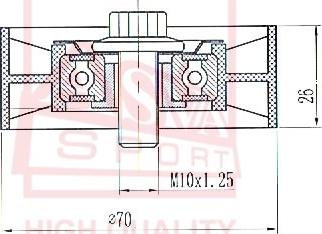 ASVA TYBP-023 - Rullo tenditore, Cinghia trapezoidale autozon.pro