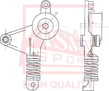 ASVA TYBT-002 - Tendicinghia, Cinghia Poly-V autozon.pro