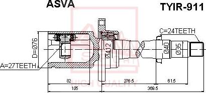 ASVA TYIR-911 - Kit giunti, Semiasse autozon.pro