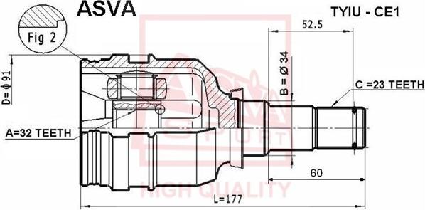 ASVA TYIU-CE1 - Kit giunti, Semiasse autozon.pro