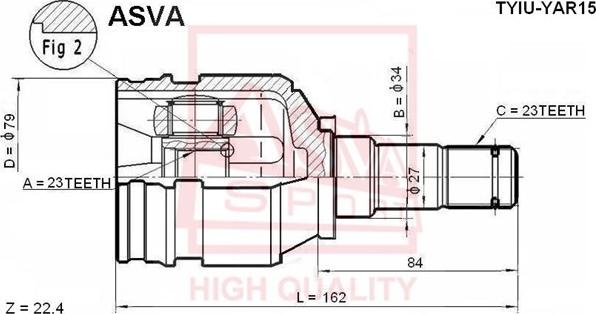 ASVA TYIU-YAR15 - Kit giunti, Semiasse autozon.pro