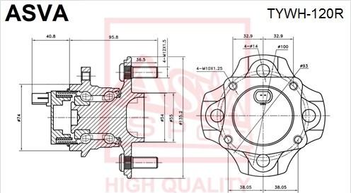 ASVA TYWH-120R - Mozzo ruota autozon.pro