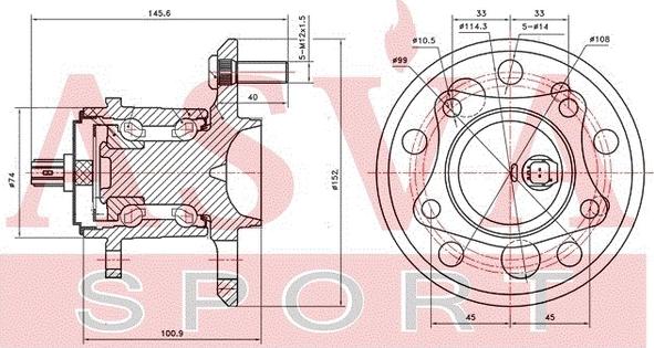 ASVA TYWH-ACV50RR - Mozzo ruota autozon.pro