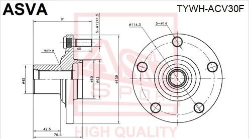 ASVA TYWH-ACV30F - Mozzo ruota autozon.pro