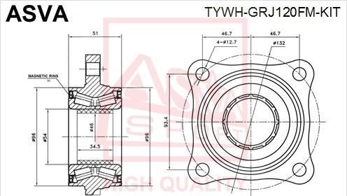 ASVA TYWH-GRJ120FM-KIT - Mozzo ruota autozon.pro