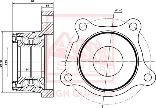 ASVA TYWH-LC200RL - Mozzo ruota autozon.pro