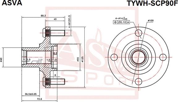 ASVA TYWH-SCP90F - Mozzo ruota autozon.pro