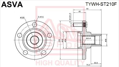 ASVA TYWH-ST210F - Mozzo ruota autozon.pro