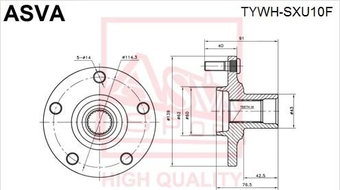 ASVA TYWH-SXU10F - Mozzo ruota autozon.pro