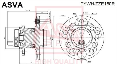 ASVA TYWH-ZZE150R - Mozzo ruota autozon.pro