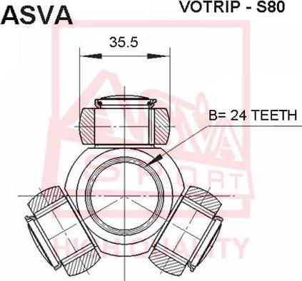 ASVA VOTRIP-S80 - Kit giunti, Semiasse autozon.pro