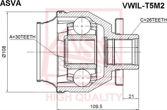 ASVA VWIL-T5M2 - Kit giunti, Semiasse autozon.pro