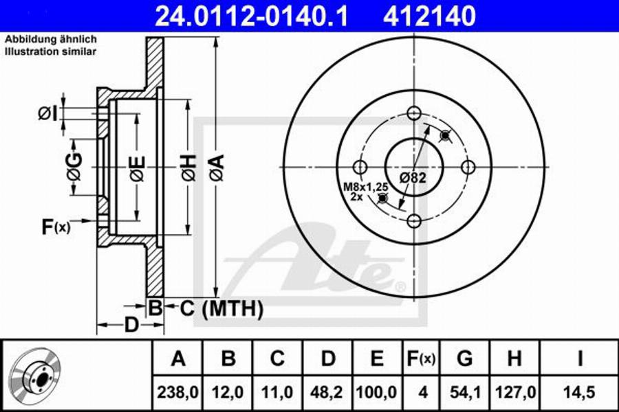 ATE 412140 - Discofreno autozon.pro