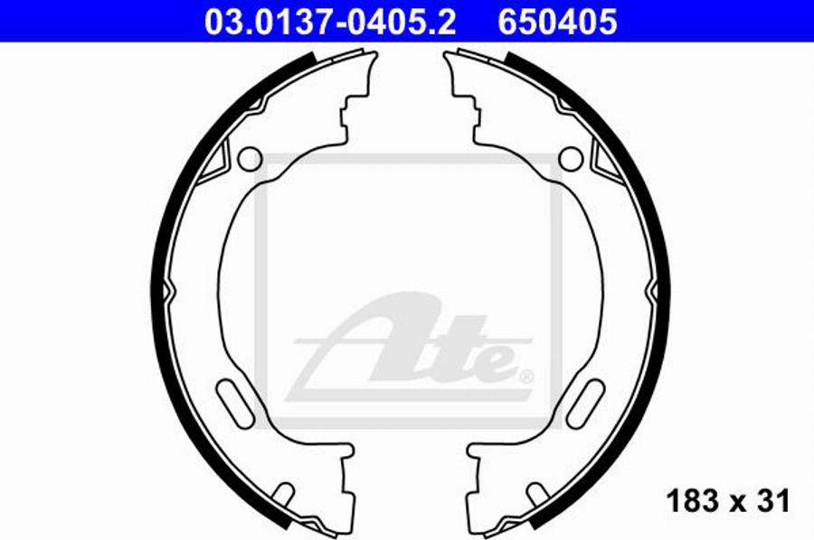 ATE 650405 - Kit ganasce, Freno stazionamento autozon.pro