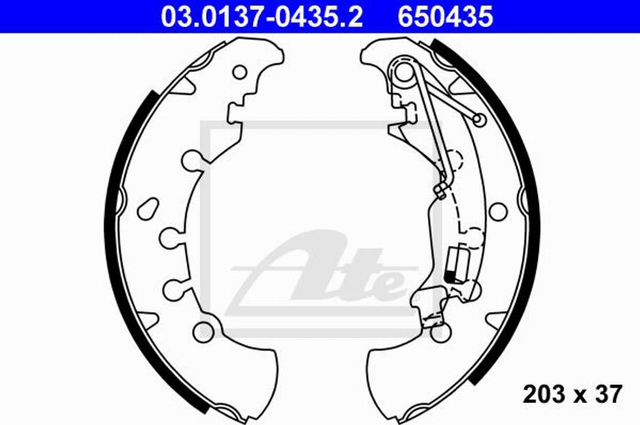 ATE 650435 - Kit ganasce freno autozon.pro