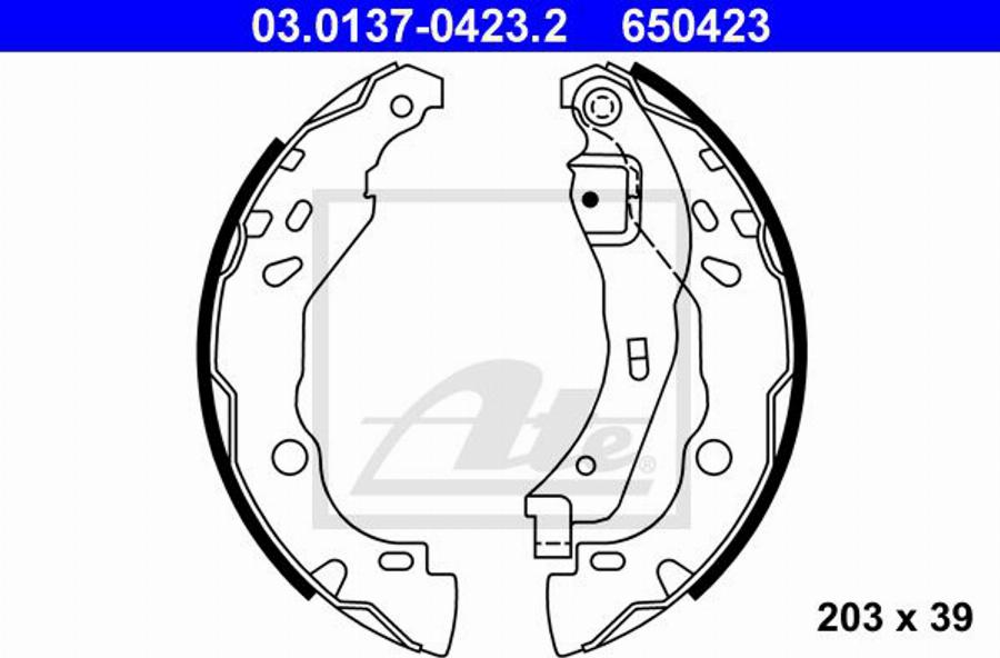 ATE 650423 - Kit ganasce freno autozon.pro