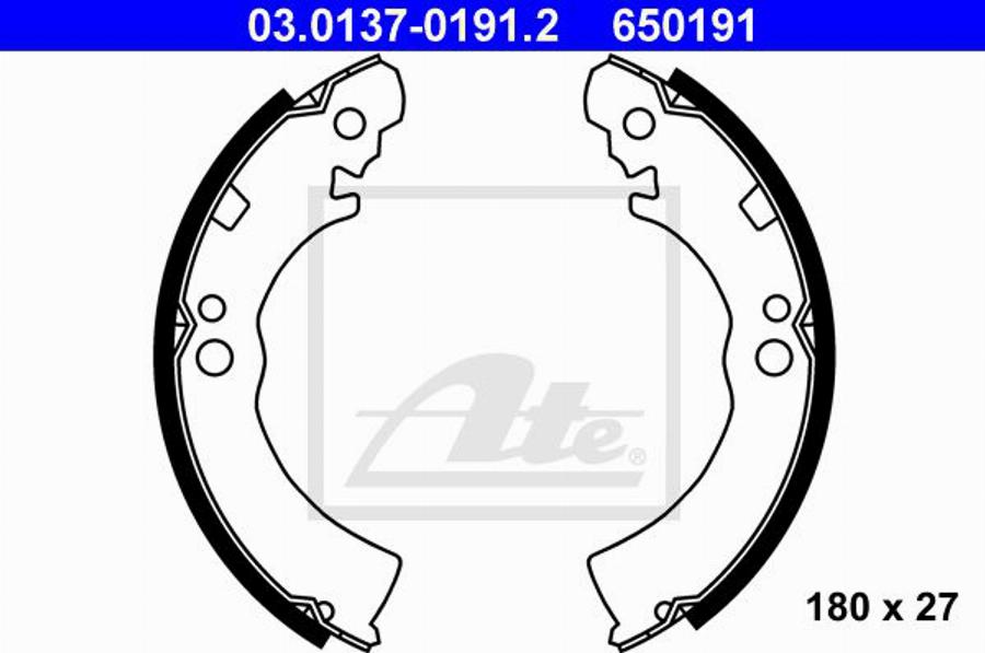 ATE 650191 - Kit ganasce freno autozon.pro