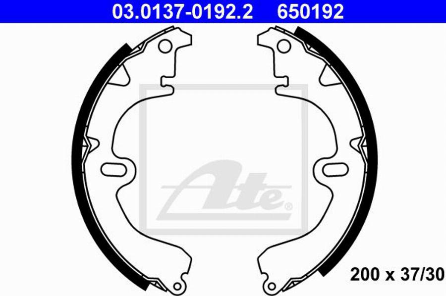 ATE 650192 - Kit ganasce freno autozon.pro