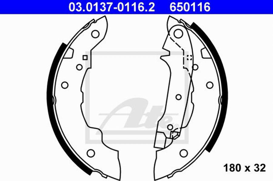 ATE 650116 - Kit ganasce freno autozon.pro