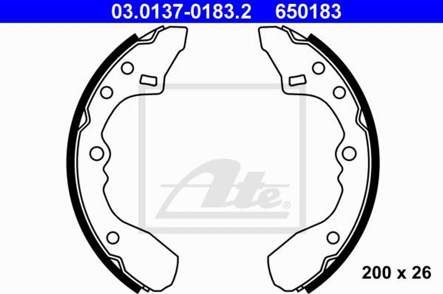 ATE 650183 - Kit ganasce freno autozon.pro