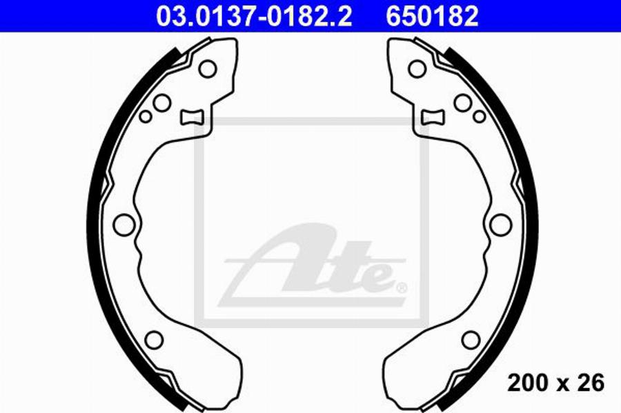 ATE 650182 - Kit ganasce freno autozon.pro