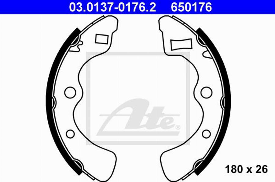 ATE 650176 - Kit ganasce freno autozon.pro