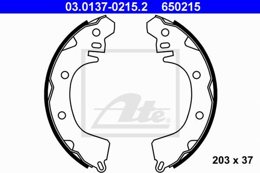 ATE 650215 - Kit ganasce freno autozon.pro