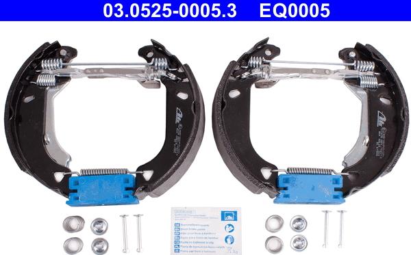 ATE 03.0525-0005.3 - Kit ganasce freno autozon.pro