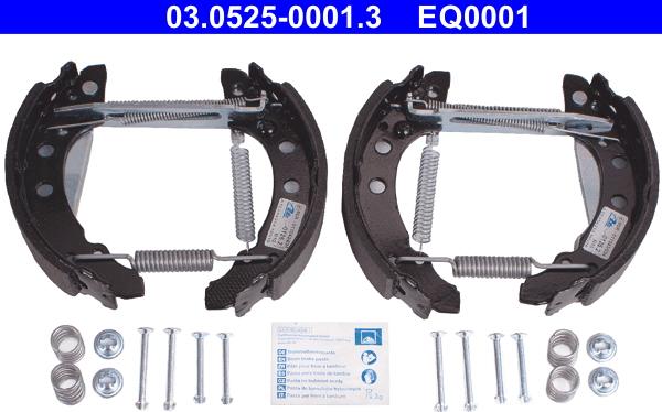 ATE 03.0525-0001.3 - Kit ganasce freno autozon.pro