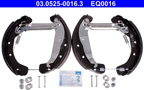 ATE 03.0525-0016.3 - Kit ganasce freno autozon.pro